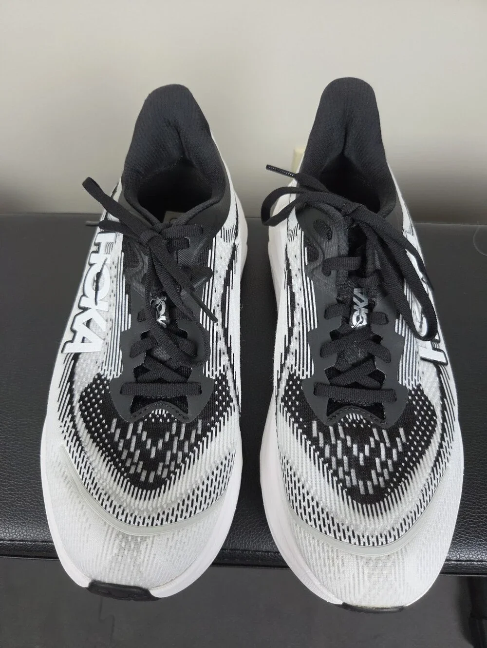 HOKA Skyflow White Black Women’s Running Shoes Size 8.5B Medium Athletic Sneaker